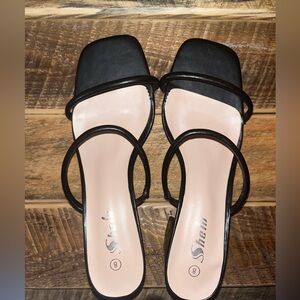 SHEIN Black Strappy Heels